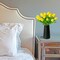 Artificial Tulips 20 Stems Yellow PU Faux Flowers for Thanksgiving and Christmas (Yellow) 8"D x 14"W x 6"H